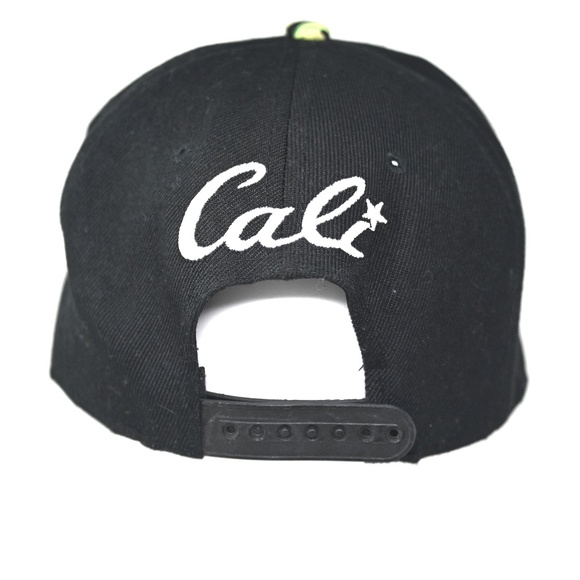 CALI Floral Hat Embroidered Headlines Baseball Cap Snapback Print - Picture 3 of 9